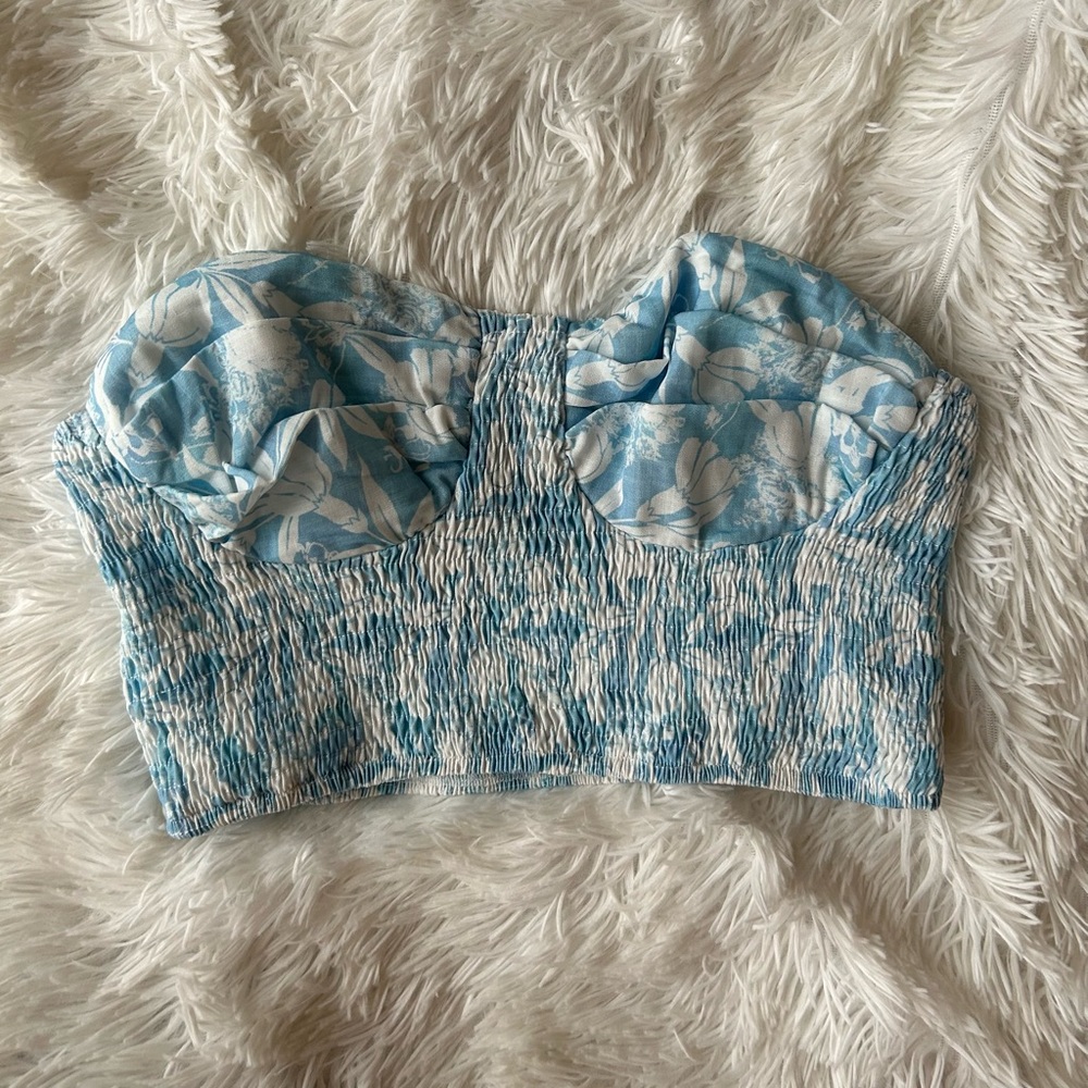 Blue and White Top